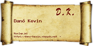 Danó Kevin névjegykártya