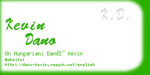 kevin dano business card